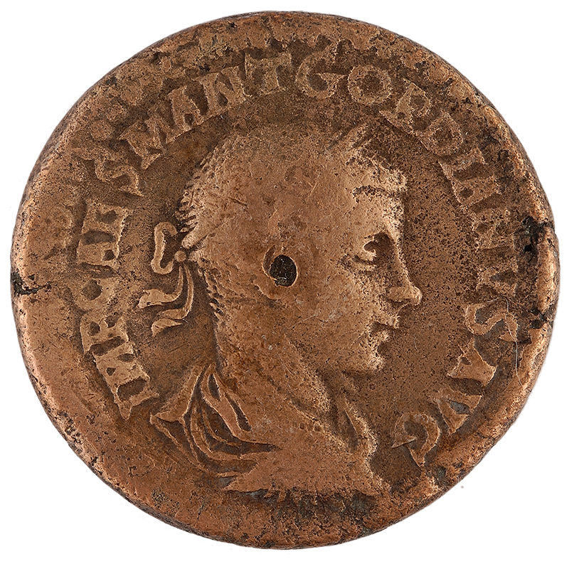 Гордијан III (238-244), бронзани новац искован у Виминацијуму 240/241. г.